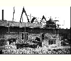 Probíhající rekonstrukce kostela Juliany z Norwiche po náletu, snímek z r. 1952